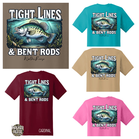 Tight Lines & Bend Rods Crappie Tee