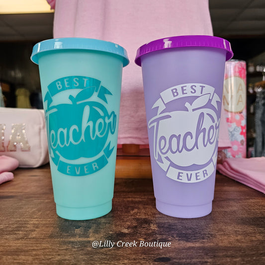 Best Teacher Ever Color Changing Cup