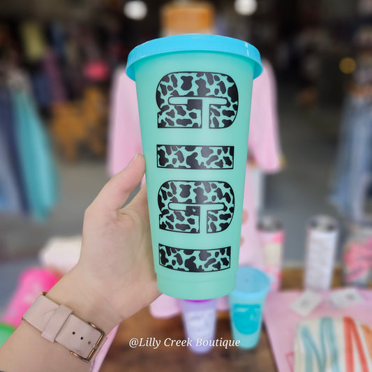 Cow Print GIGI Color Changing Cup