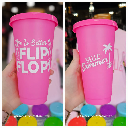 Life is Better in Flip Flops Color Changing Cup