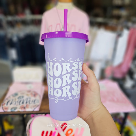 Horse Girl Color Changing Cup