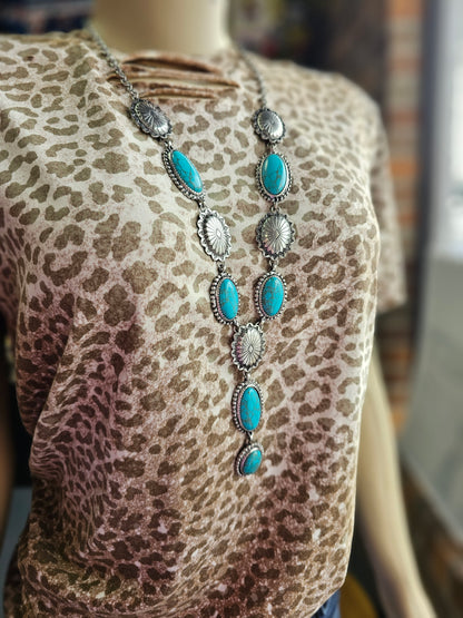 The Lariat Turquoise Necklace Set