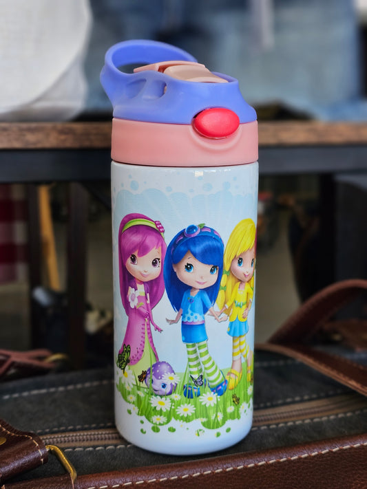Strawberry Girls 12oz Kids Water Bottle Tumbler