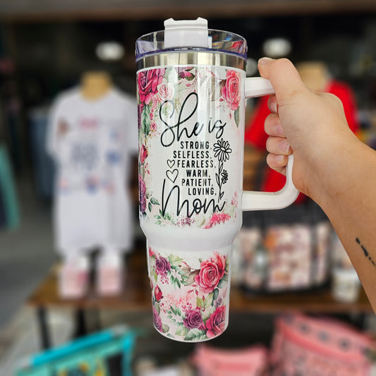She is Strong, MOM 40oz Tumbler