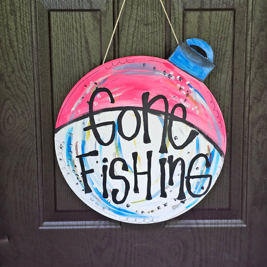 Gone Fishing Door Hanger
