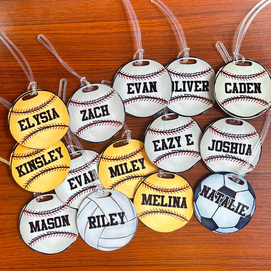 Personalized Sports Bag Tag with Name