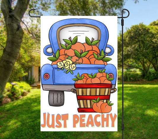 Just Peachy Garden Flag