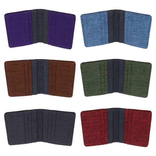 Fabric Vertical Bifold Wallet