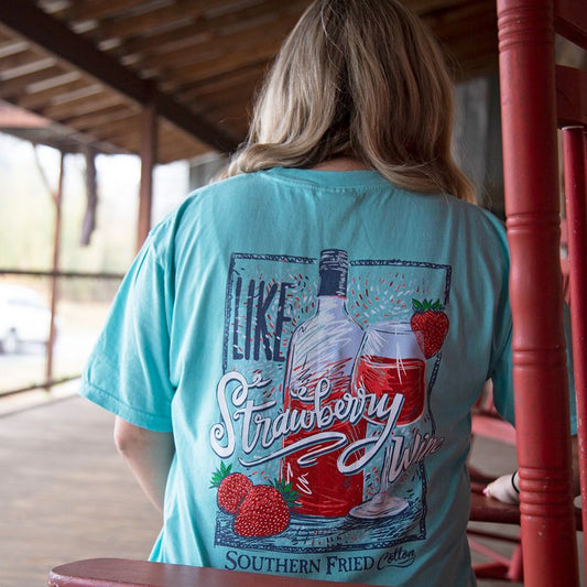 Strawberry Wine Tee | Southern Fried Cotton