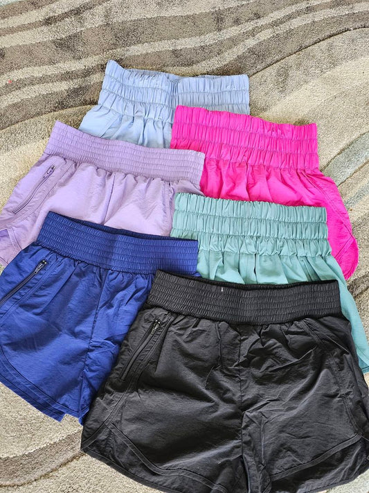 smocked windbreaker shorts (S-3X) | hot pink