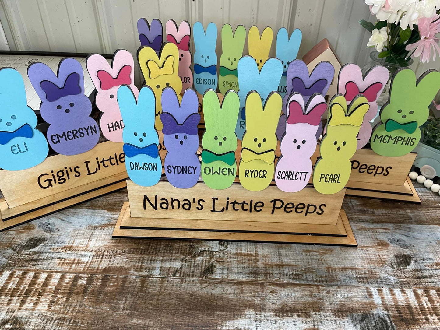 Easter Peeps Custom Shelf Decor