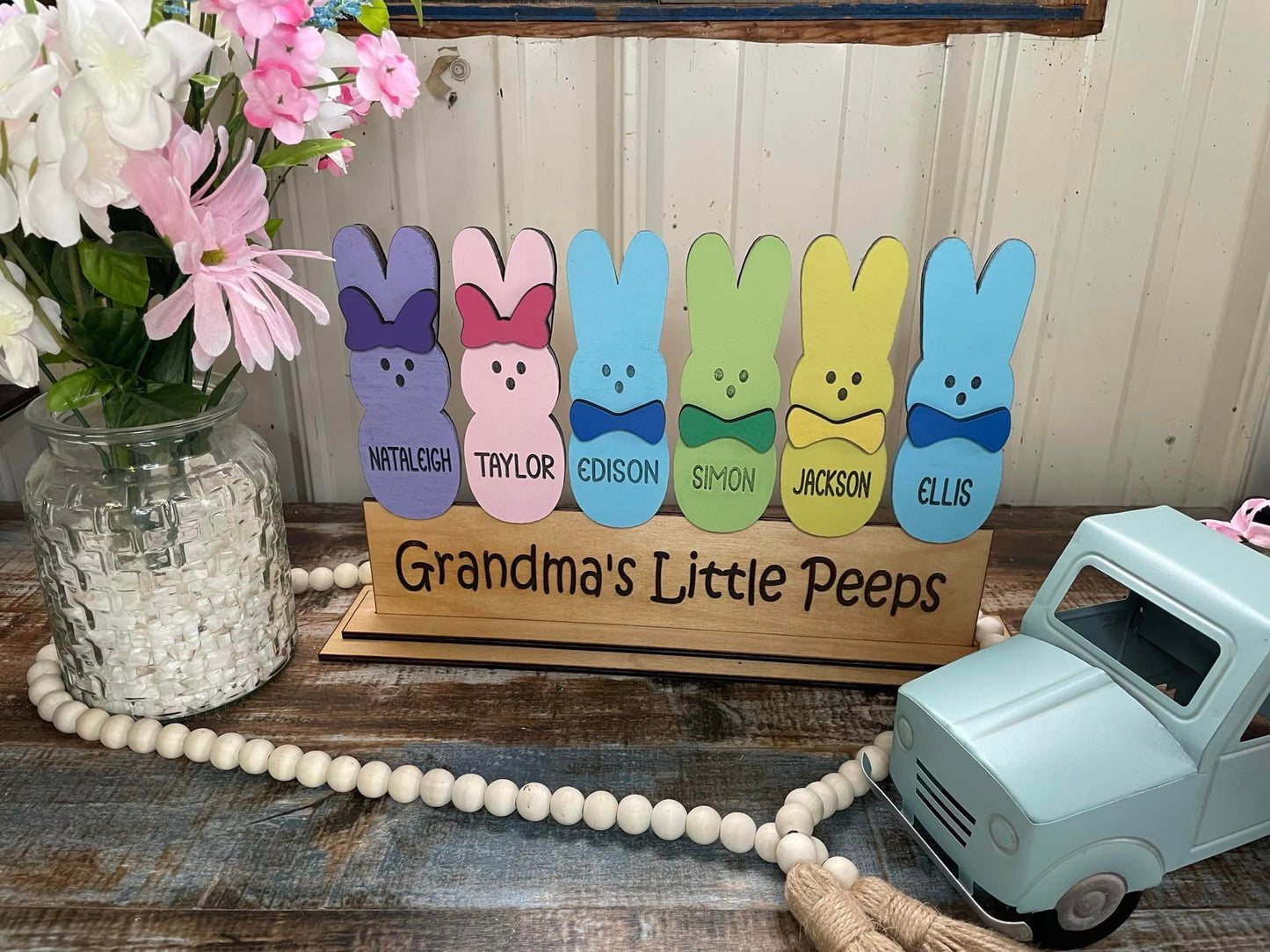 Easter Peeps Custom Shelf Decor