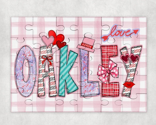 Personalized Valentine's Day Puzzle Set