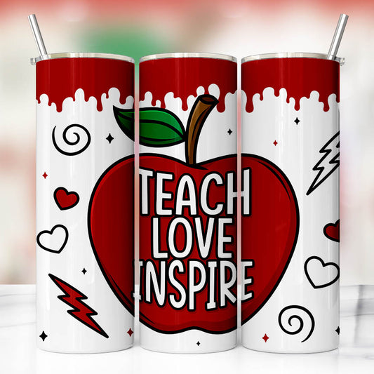 Teach Love Inspire Apple Tumbler