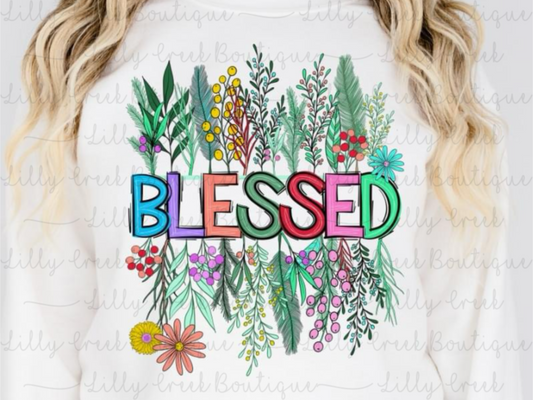 Floral Blessed Tee