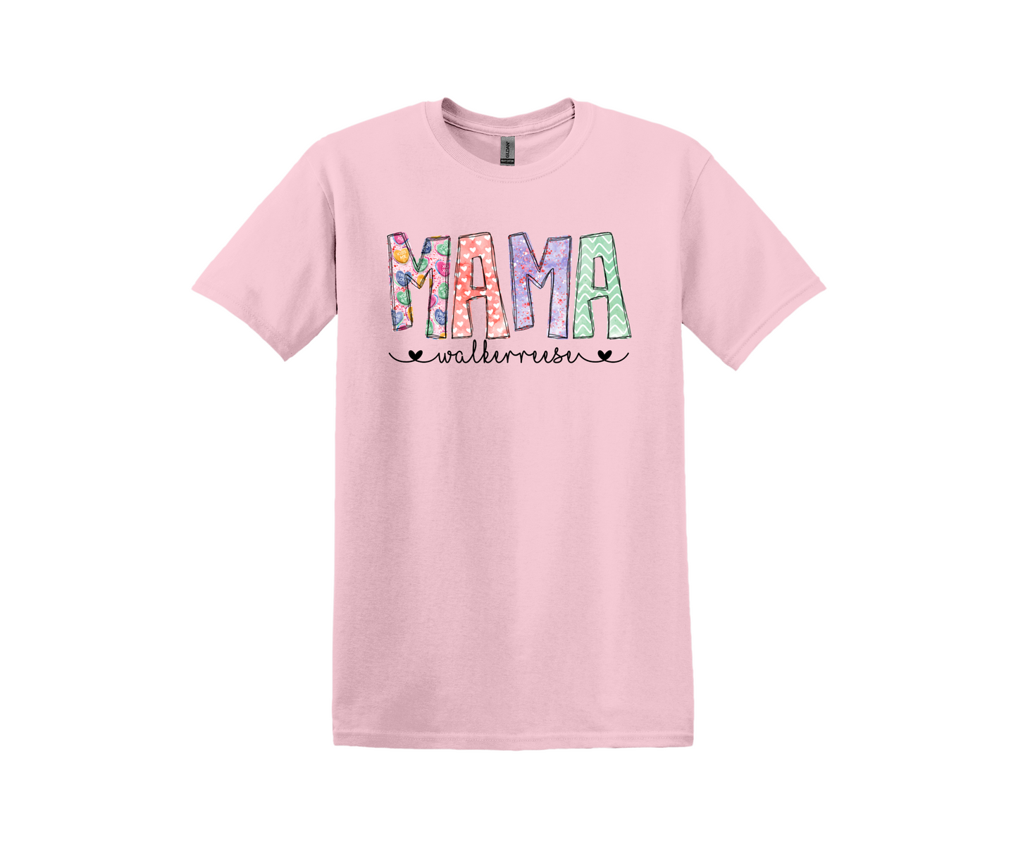 Valentine's Day MAMA with Names Tee