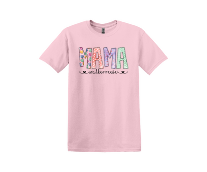 Valentine's Day MAMA with Names Tee