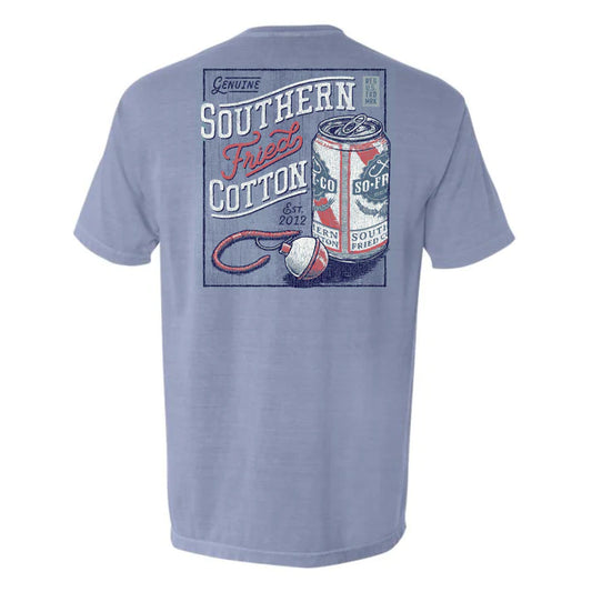 Pop a Top & Drop a Bobber SoFriCo Tee in Ice Blue