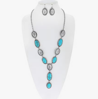 The Lariat Turquoise Necklace Set